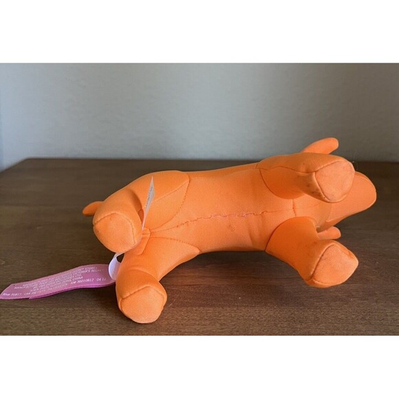 Victoria's‎ Secret Pink Mini Plush Dog Logo Stuffed Collectible 1986 Orange 2012 - Picture 8 of 12